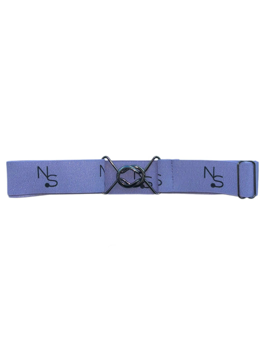 Lilac Sparkle Gunmetal Neon Spur Logo Equestrian Belt