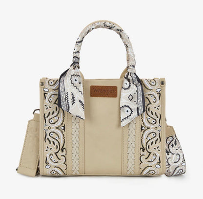 Wrangler Braided Paisley Bandana Tote Bag