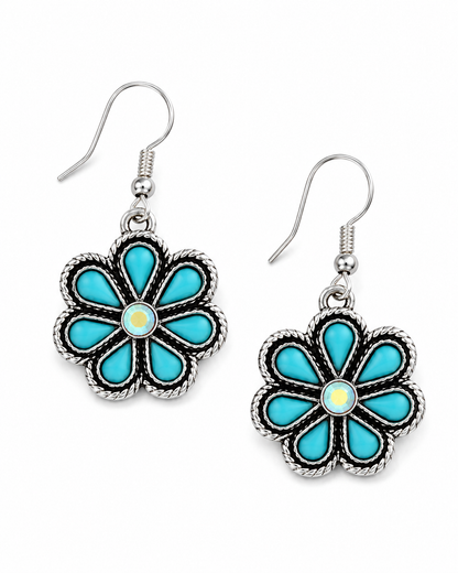 Gem Illusions™ Turquoise Bloom Earrings