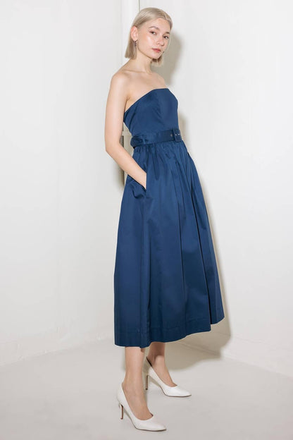 ENDLESSLY CHARMING WOVEN MIDI DRESS