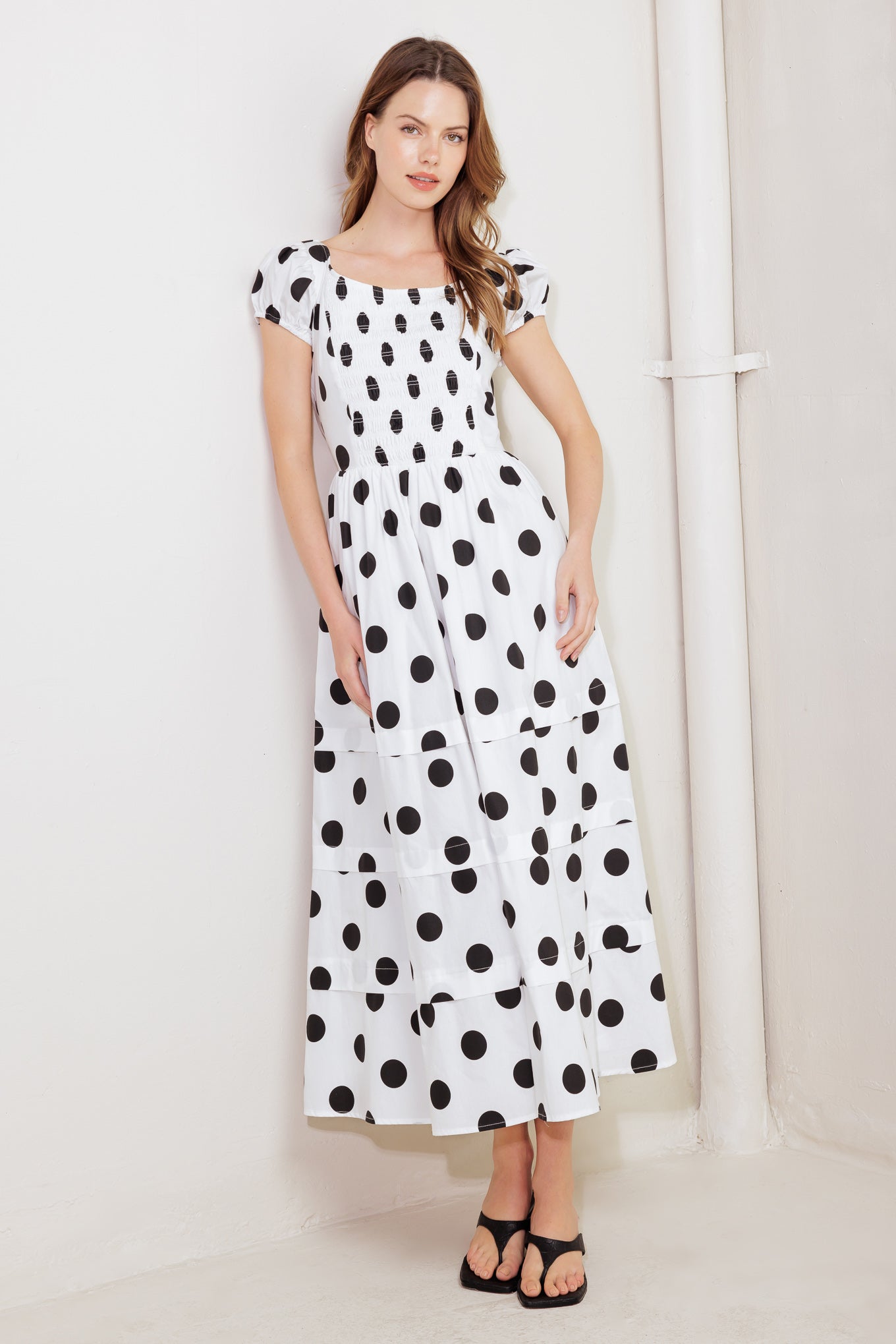 EFFORTLESS DAYS WOVEN MIDI DRESS