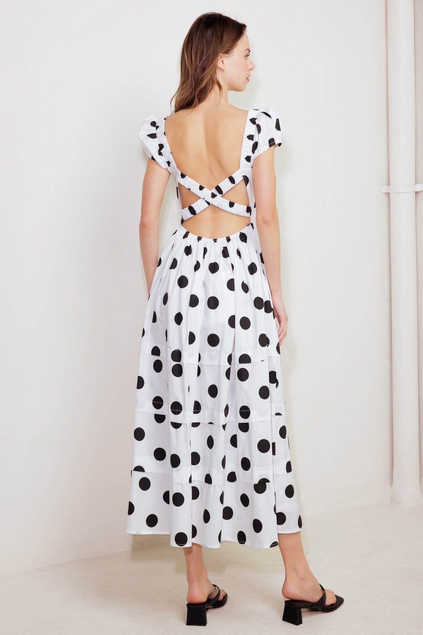 EFFORTLESS DAYS WOVEN MIDI DRESS