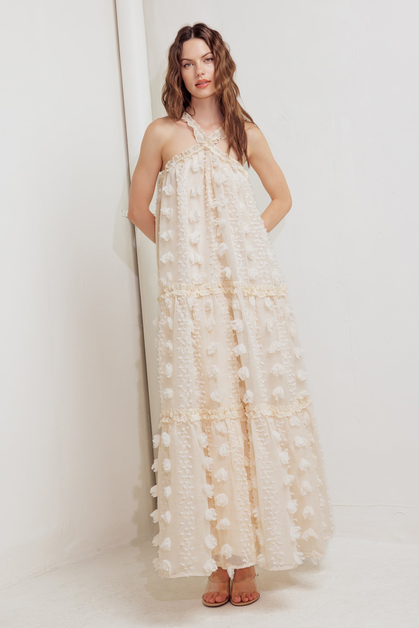 CLOUD NINE GOWN WOVEN ANKLE DRESS