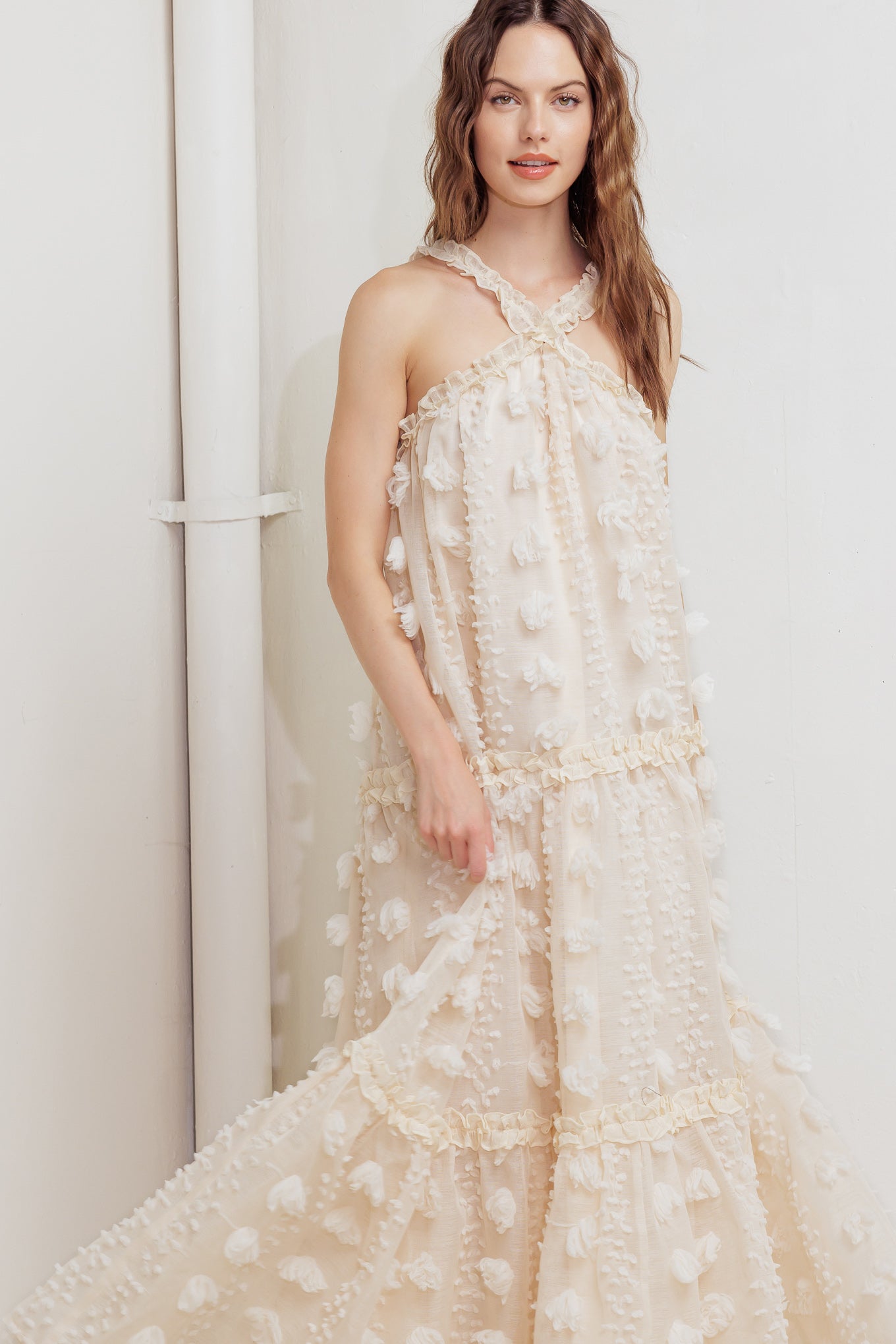 CLOUD NINE GOWN WOVEN ANKLE DRESS