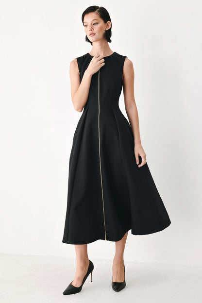 CLAY MODERN SWAY WOVEN MIDI DRESS