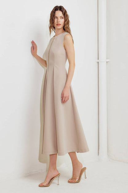 CLAY MODERN SWAY WOVEN MIDI DRESS