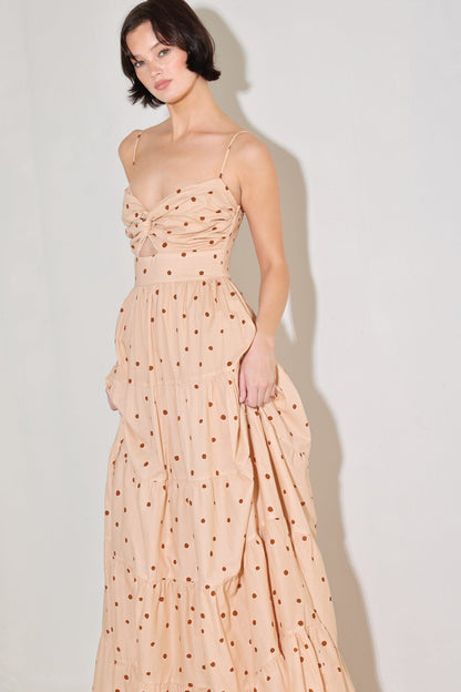 DOTTED DREAM WOVEN MAXI DRESS