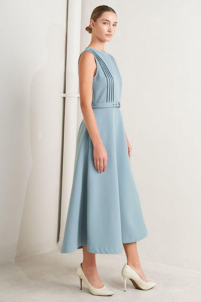 SOFT SPOKEN WOVEN MIDI DRESS