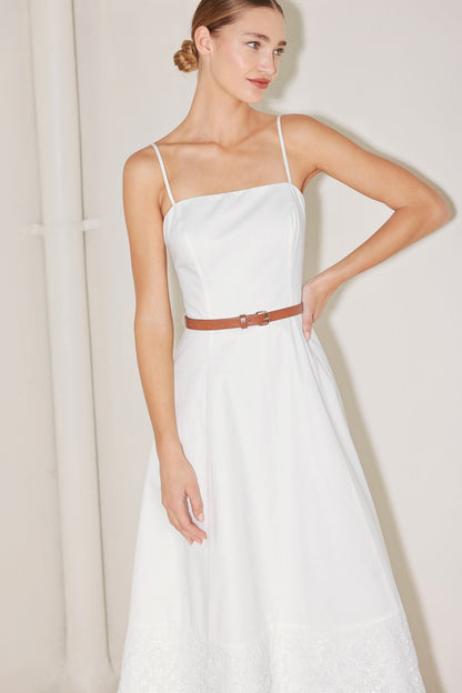 DELICATE ICON WOVEN MIDI DRESS