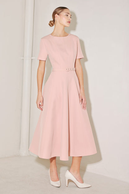 SPRING ICON WOVEN MIDI DRESS