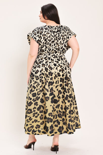 WILD MUSE WOVEN MIDI DRESS