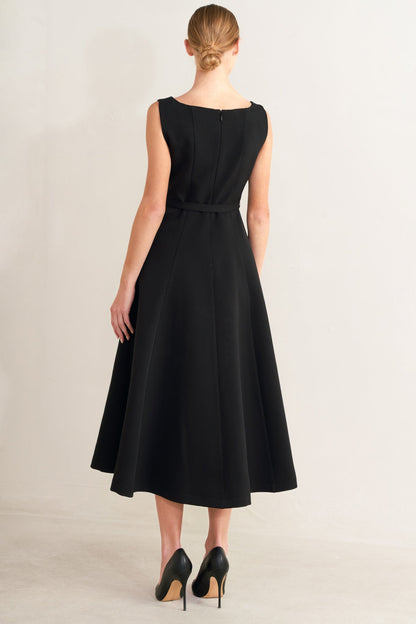 PARIS AFTER DARK WOVEN MIDI DRESS