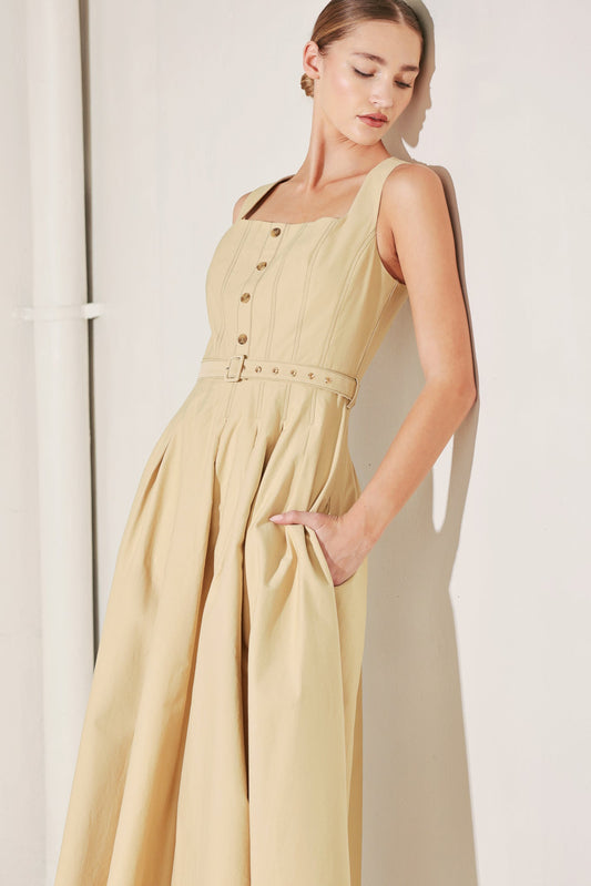 SAHARA GRACE WOVEN MIDI DRESS