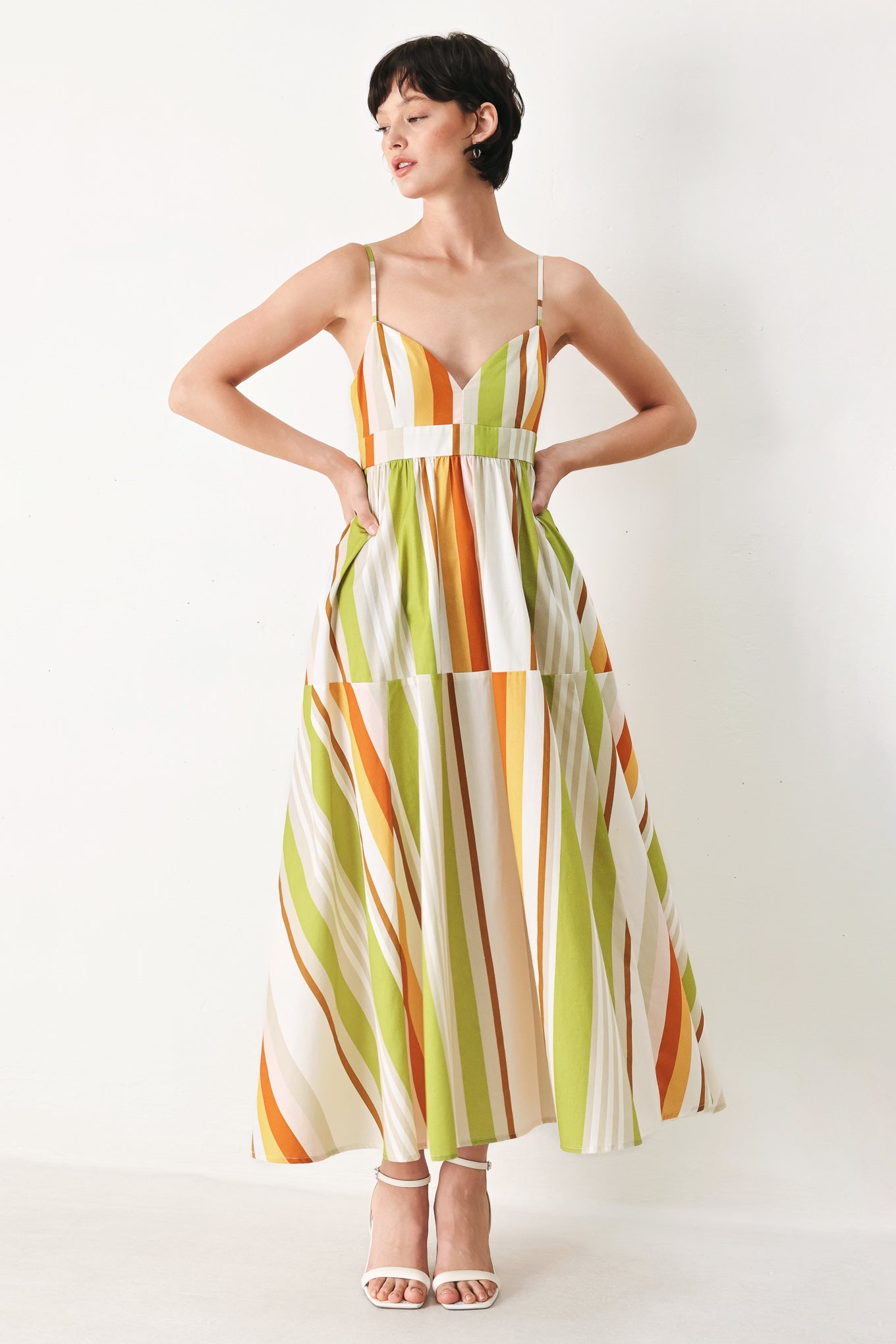 SUNRISE RIVIERA WOVEN MIDI DRESS