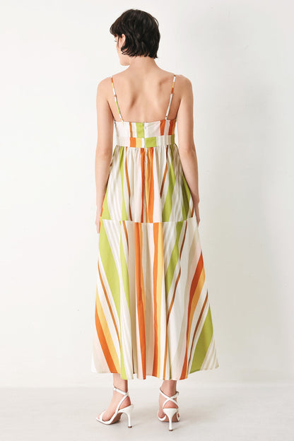 SUNRISE RIVIERA WOVEN MIDI DRESS