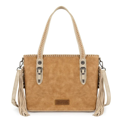 Wrangler Braided Tassel Tote Bag