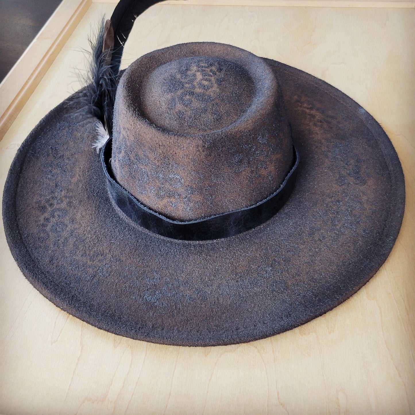 CUSTOM Hand-Painted Cowgirl Western Boho Hat A100