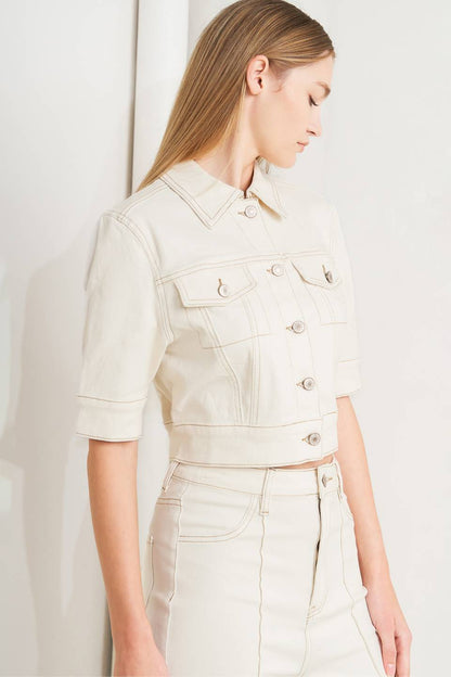 MODERN NEUTRAL TWILL JACKET