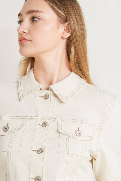 MODERN NEUTRAL TWILL JACKET