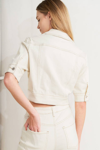 MODERN NEUTRAL TWILL JACKET