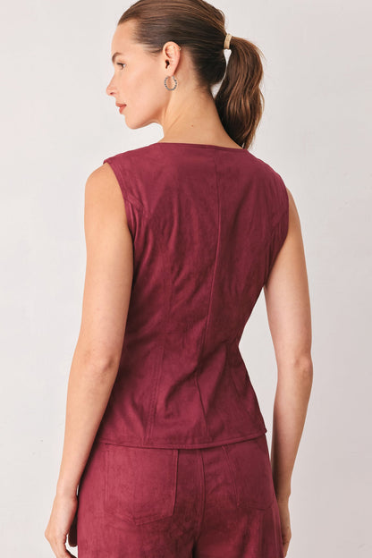 MIDNIGHT MESA STYLE FAUX SUEDE VEST