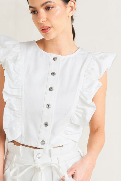 SUGAR AIR TWILL TOP