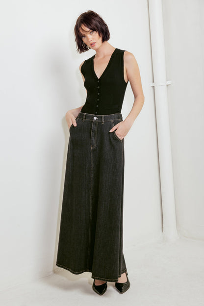 TRADING SECRETS DENIM SKIRT