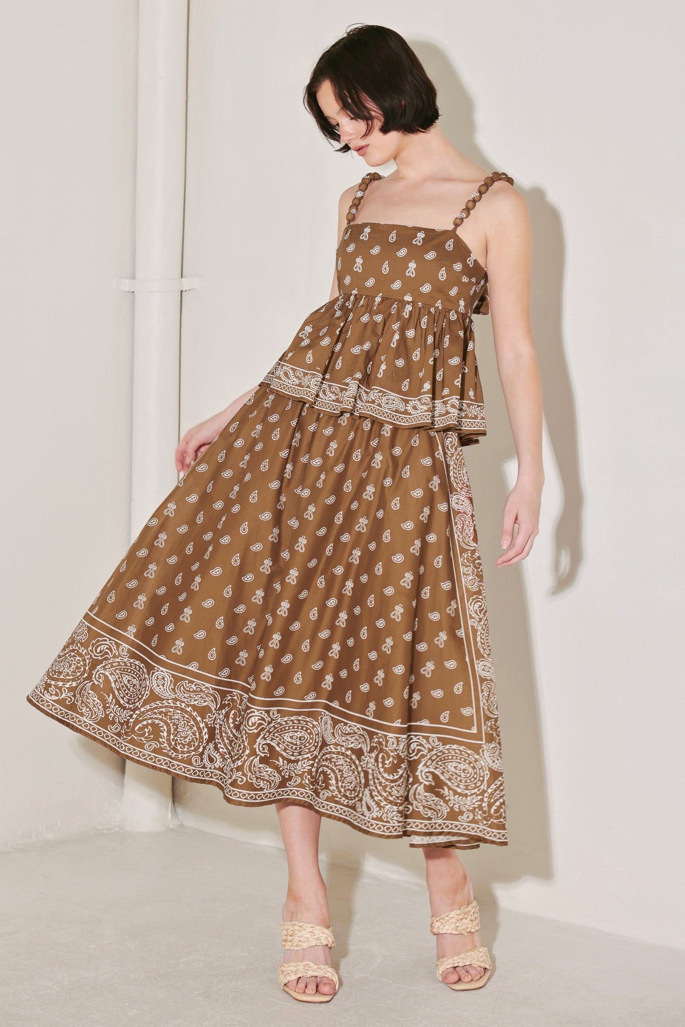 THE MORE THE MERRIER WOVEN FULL MIDI SKIRT