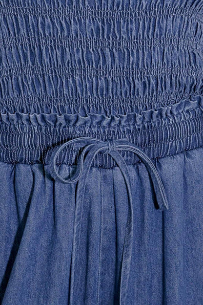 FEELING FREE INDIGO DENIM JUMPSUIT