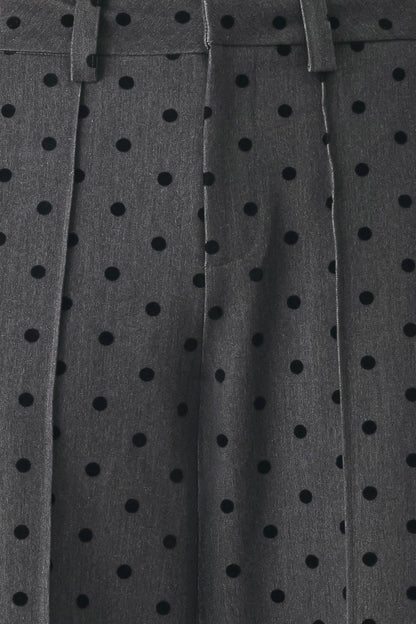 CHARCOAL DOT CHARCOAL WIDE-LEG PANTS