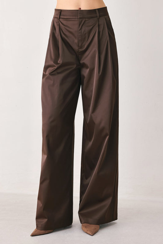 PARCHMENT RELAXED-FIT WOVEN PANTS