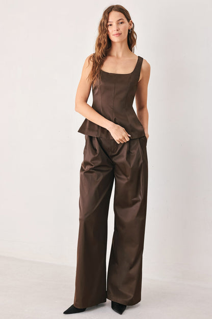 PARCHMENT RELAXED-FIT WOVEN PANTS