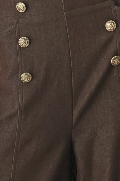 ESPRESSO MUSE WOVEN CULOTTES PANTS