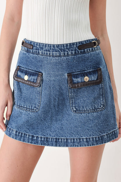 VINTAGE DENIM RENDEZVOUS DENIM SKORT