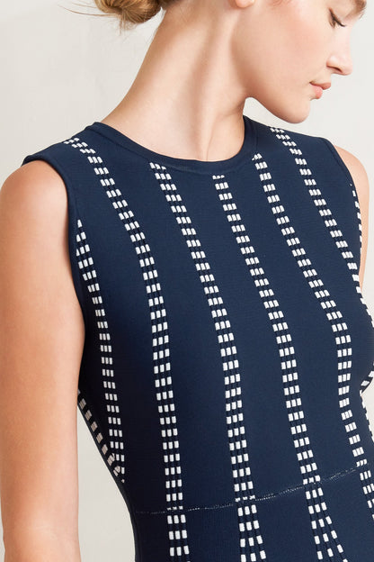 PERFECTLY POISED JACQUARD SWEATER MIDI DRESS