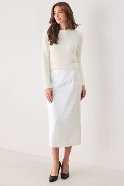 COLOR POP FUZZY SWEATER TOP