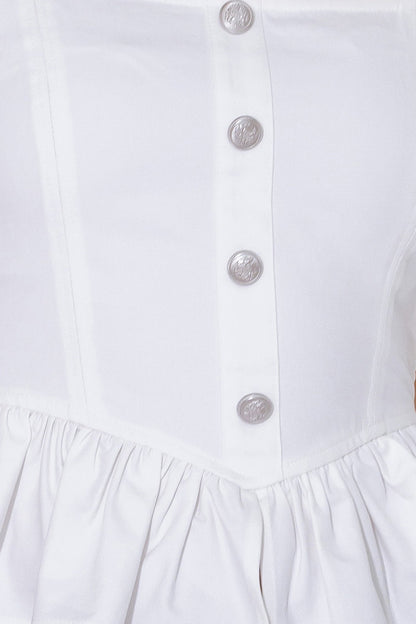 IN THIS MOMENT WHITE WOVEN TOP