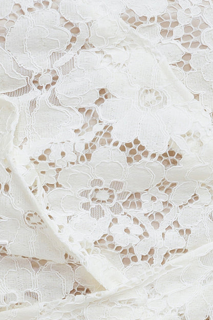 CHANTILLY FLAIR WOVEN LACE TUBE TOP