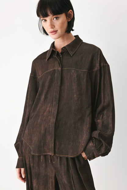SABLE LOUNGE WOVEN TOP