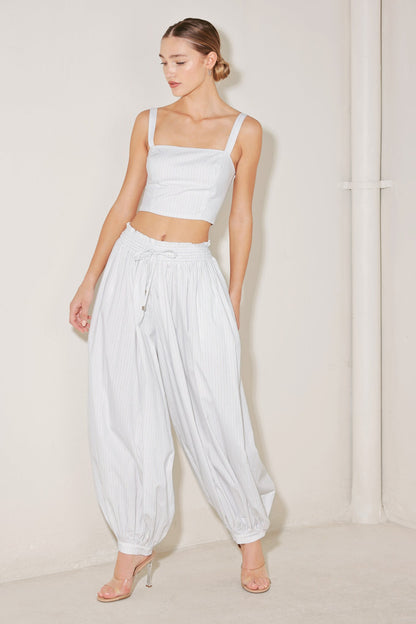 OCEAN BREEZE WOVEN CROP TOP