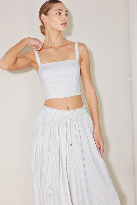 OCEAN BREEZE WOVEN CROP TOP