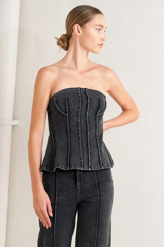 NIGHT SHAPE DENIM TOP