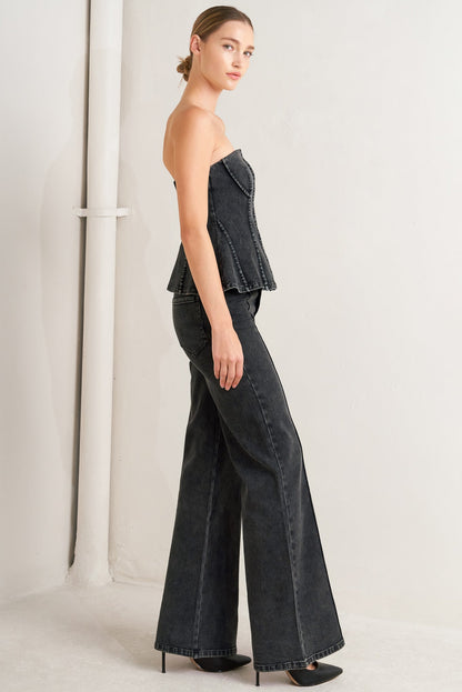 NIGHT SHAPE DENIM TOP