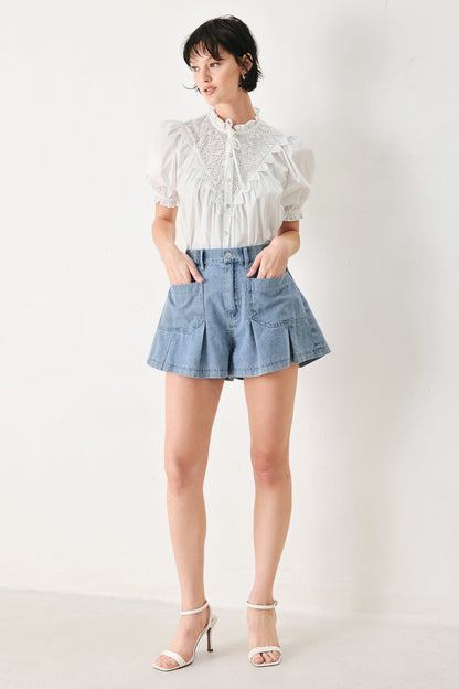 SWEET NOTE MOMENT WOVEN TOP