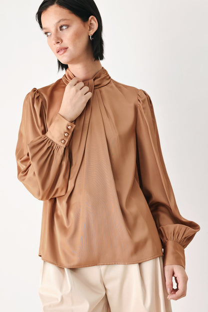 GOLDEN HOUR HIGH NECK BLOUSE