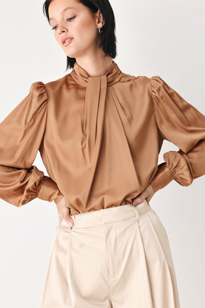 GOLDEN HOUR HIGH NECK BLOUSE