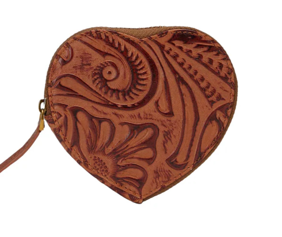 Loyal West Cupid Coin Pouch Handtooled Leather