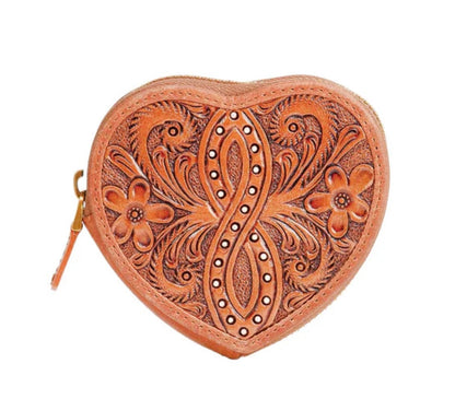 Loyal West Cupid Coin Pouch Handtooled Leather