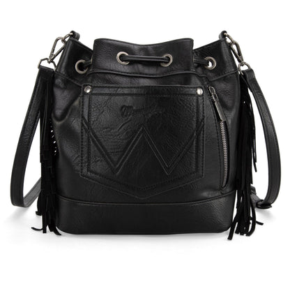 Wrangler Southwestern Knitted Drawstring Crossbody Bag