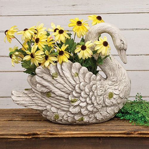 Mossy Swan Planter for Your Garden